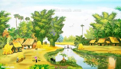 Hình ảnh file gốc File tranh đồng quê DQ262 cho in UV