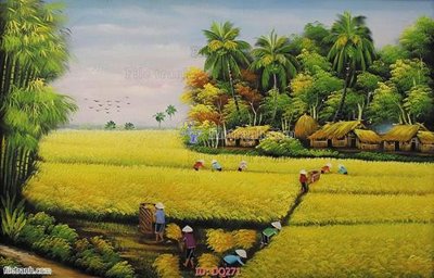 File tranh File tranh đồng quê DQ271 (bản gốc) trang trí văn phòng