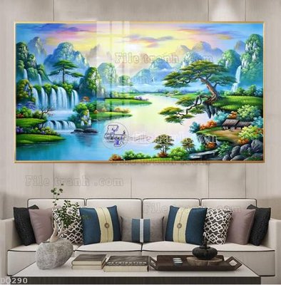 Tải file tranh gốc File tranh đồng quê DQ290 chất lượng cao