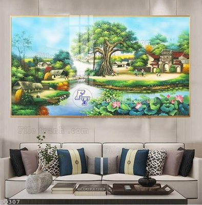 Tải file gốc File tranh đồng quê DQ307 (in tráng gương) cao cấpFile gốc File tranh đồng quê DQ307 (in ấn) phiên bản độc quyền