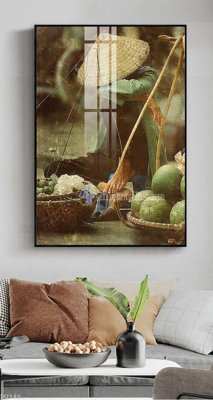 File gốc File tranh đồng quê DQ346 (in mica) trang trí