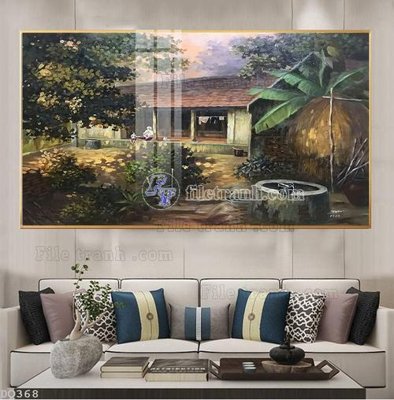 Tải file File tranh đồng quê DQ368 (ảnh gốc) độ phân giải 300dpi