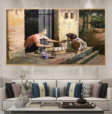 Tải file File tranh đồng quê DQ370 (ảnh gốc) độ phân giải 300dpi