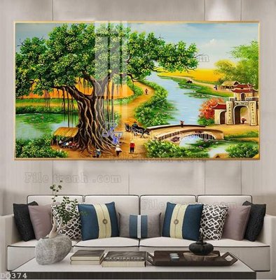 Tải file gốc File tranh đồng quê DQ374 (bản PSD) gốc