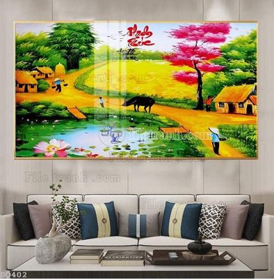 File in trần File tranh đồng quê DQ402 (bản gốc) 5D