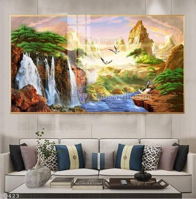 File tranh gốc File tranh đồng quê DQ423 chủ đề hiện đại