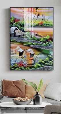 Ảnh gốc File tranh đồng quê DQ431 (độ nét cao) in tráng gương