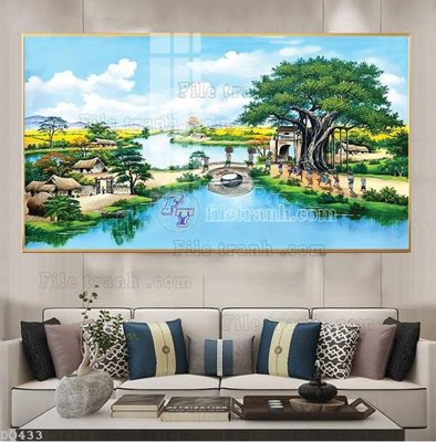 File gốc File tranh đồng quê DQ433 (phong cách) cổ điển