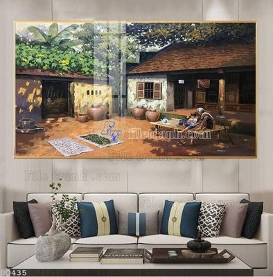 File tranh trang trí File tranh đồng quê DQ435 (tải file gốc)