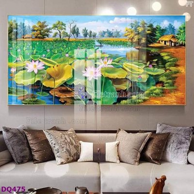 Tải file gốc File tranh đồng quê DQ475 (bản PSD) còn layer