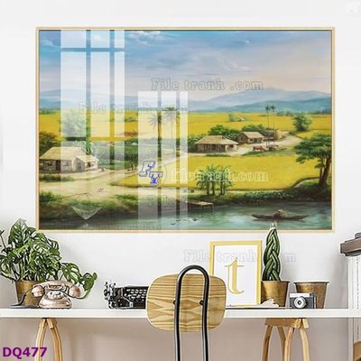 File gốc File tranh đồng quê DQ477 (chuẩn CMYK) cho nhà in