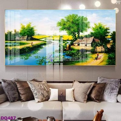 File gốc File tranh đồng quê DQ487 (trang trí) phòng trẻ em