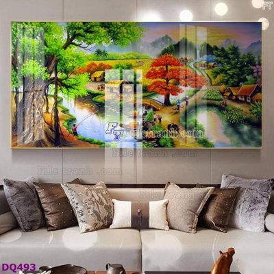 Download file File tranh đồng quê DQ493 (chất lượng in ấn)