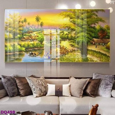 File gốc File tranh đồng quê DQ498 (cho in 3D) độc đáo