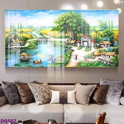 File in lụa File tranh đồng quê DQ507 (phong cảnh) File tranh đồng quê DQ507
