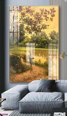 File gốc in mica File tranh đồng quê DQ508 chất lượng