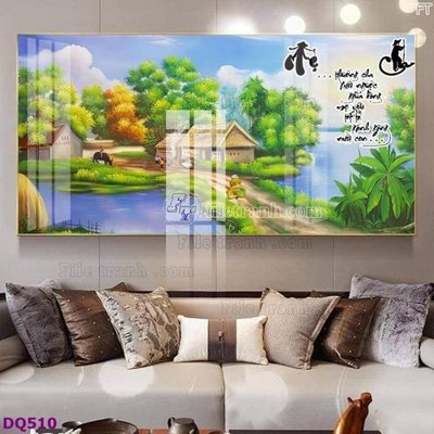 File gốc File tranh đồng quê DQ510 (phiên bản chuẩn) để in ấn