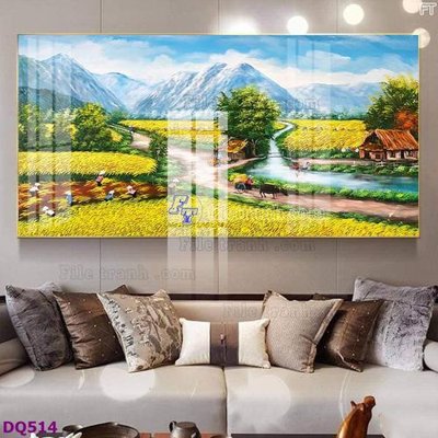 Tải file File tranh đồng quê DQ514 (gốc) chủ đề tôn giáo