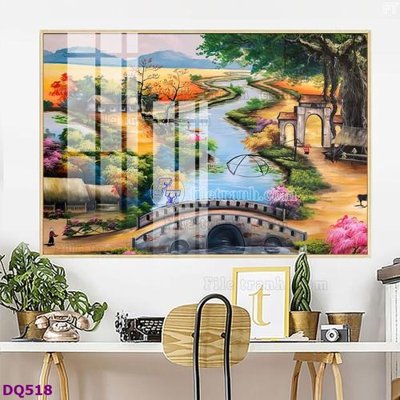 File ảnh File tranh đồng quê DQ518 (gốc) in Hiflex