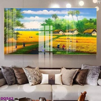 Tải file tranh gốc File tranh đồng quê DQ542 chất lượng cao