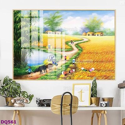 Tải file File tranh đồng quê DQ561 (gốc) làm tranh trang trí