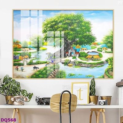 Tải file File tranh đồng quê DQ568 (gốc) để in ấn ngay