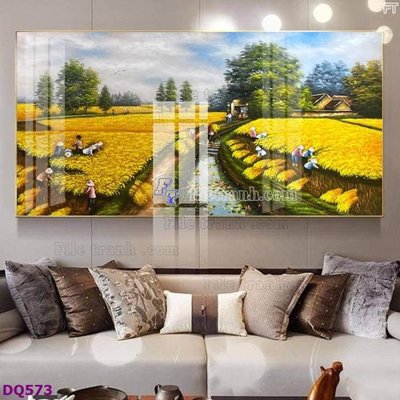 File ảnh File tranh đồng quê DQ573 (gốc) cho trang trí nhà hàng