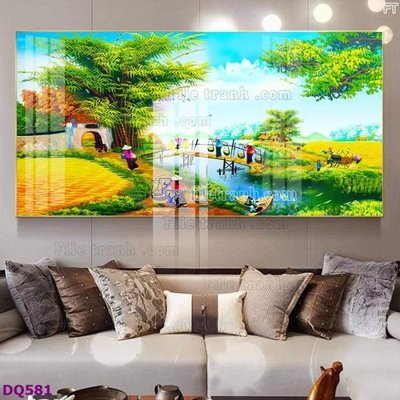 File tranh ảnh gốc File tranh đồng quê DQ581 dùng cho in khổ lớn