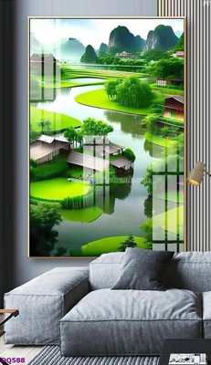 File gốc File tranh đồng quê DQ588 (thiết kế) độc quyền