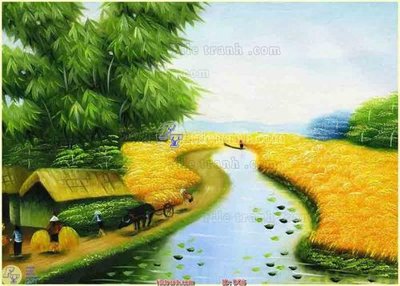 File ảnh File tranh đồng quê DQ6 (gốc) in quảng cáo ngoài trời