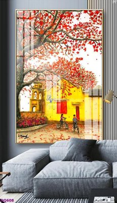 File gốc File tranh đồng quê DQ608 (in tráng gương) sang trọng