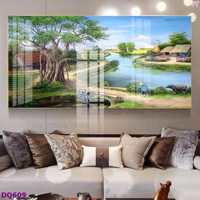 File ảnh File tranh đồng quê DQ609 (gốc) in backdrop sự kiện