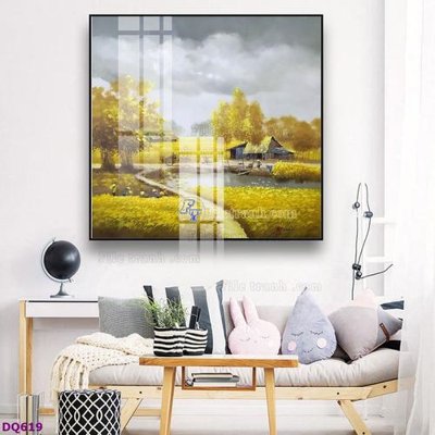 File in trần File tranh đồng quê DQ619 (bản gốc) mây trời