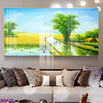 File gốc File tranh đồng quê DQ625 (dành cho trang trí nội thất)