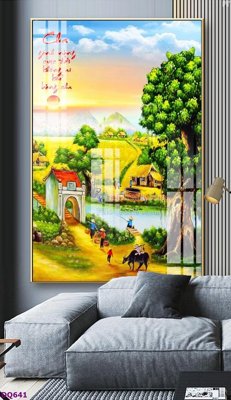 File ảnh File tranh đồng quê DQ641 (gốc) dùng in Pano