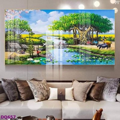 Tải file gốc File tranh đồng quê DQ657 (bản PSD) đầy đủ layer
