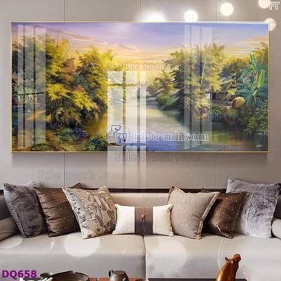 File in trần File tranh đồng quê DQ658 (bản gốc) hoa văn