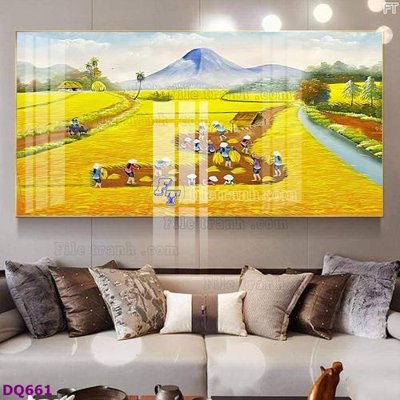 Tải file gốc File tranh đồng quê DQ661 (in bạt) quảng cáo