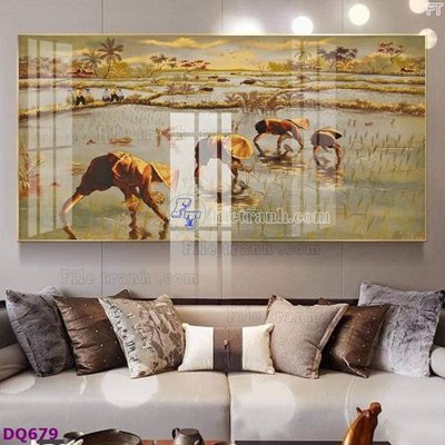 File ảnh File tranh đồng quê DQ679 (gốc) in quảng cáo ngoài trời