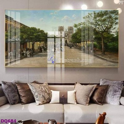 Tải file File tranh đồng quê DQ684 (ảnh gốc) độ phân giải 300dpi