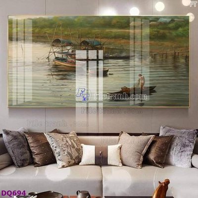 File gốc File tranh đồng quê DQ694 (AI/EPS) cho in ấn