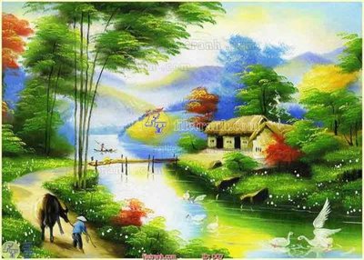 Download file tranh File tranh đồng quê DQ7 (file gốc PSD)