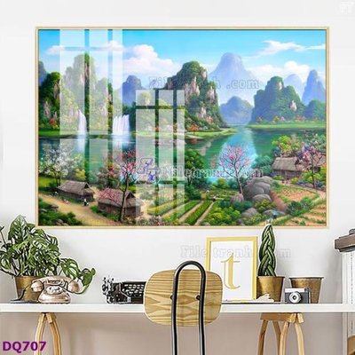 File gốc File tranh đồng quê DQ707 (cho in ấn) từ Filetranh.com