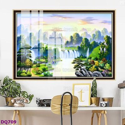 File tranh in mica File tranh đồng quê DQ709 (độ phân giải cao)