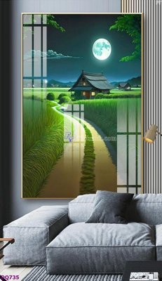 File PSD File tranh đồng quê DQ735 (nguyên gốc) chất lượng cao