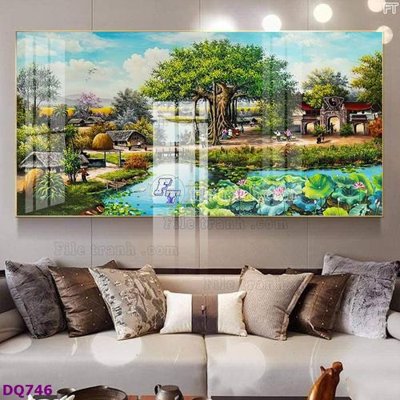 File gốc File tranh đồng quê DQ746 (cho in ấn) từ Filetranh.com