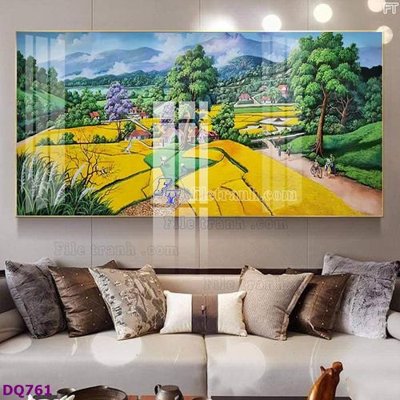 File gốc File tranh đồng quê DQ761 (PNG) nền trong suốt