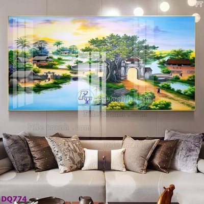 Mua file gốc File tranh đồng quê DQ774 (in ấn) tại Filetranh.com