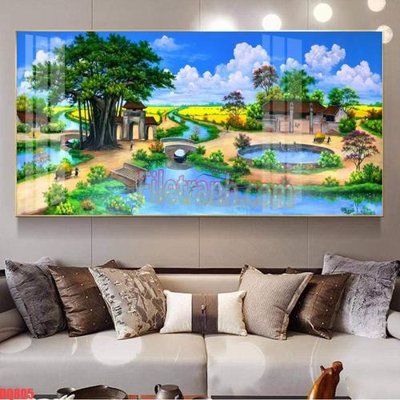 File gốc File tranh đồng quê DQ805 (ảnh rõ nét) để in
