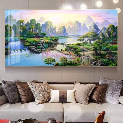 Ảnh gốc File tranh đồng quê DQ811 (siêu chi tiết) để in ấn